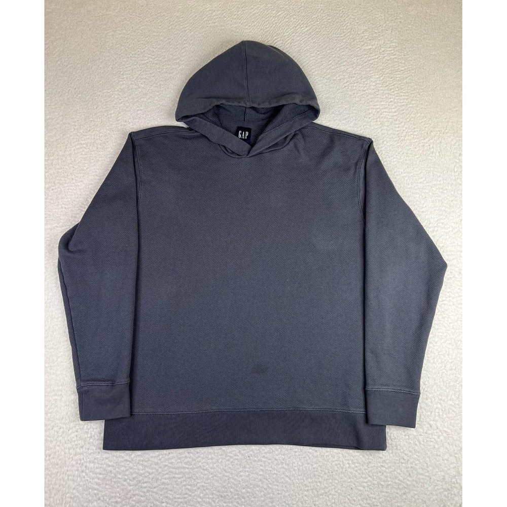 Gap‎ Hoodie Mens Large Gray Textured Knit Pullover Sweatshirt 1897041